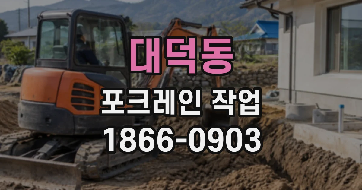대덕동 포크레인작업