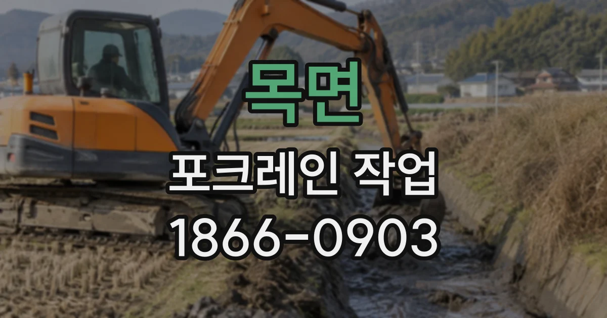 목면 포크레인작업