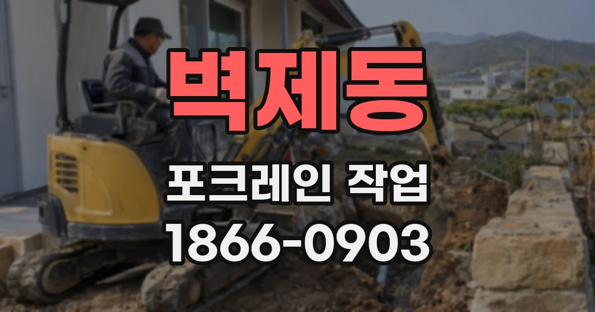 벽제동 포크레인 작업