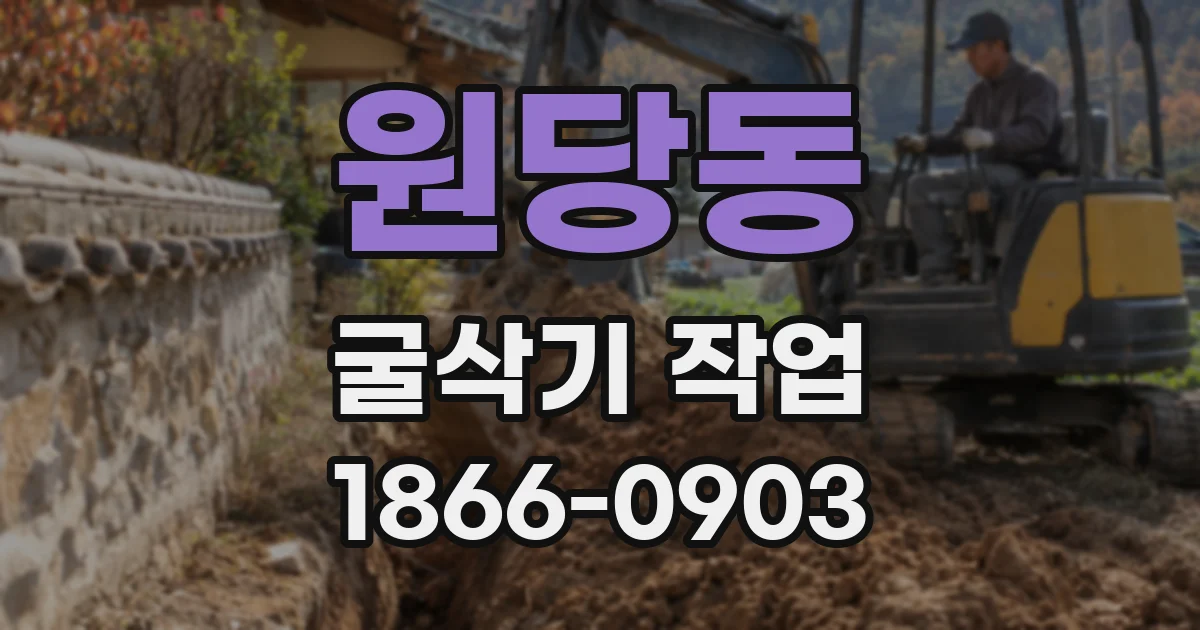 원당동 굴삭기 작업