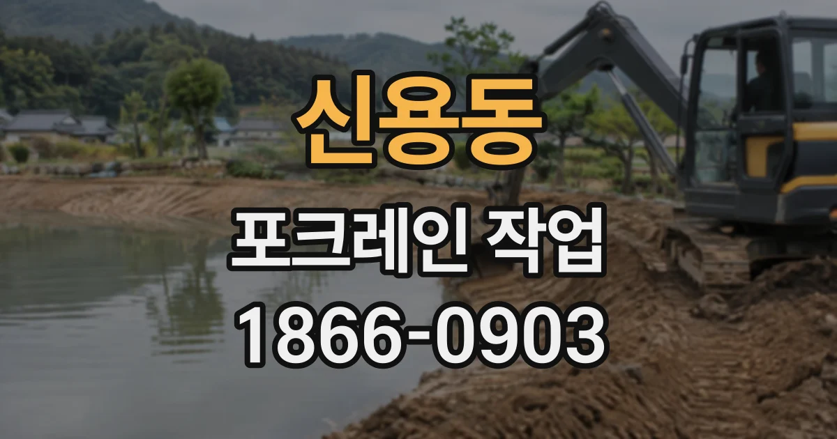 신용동 포크레인작업