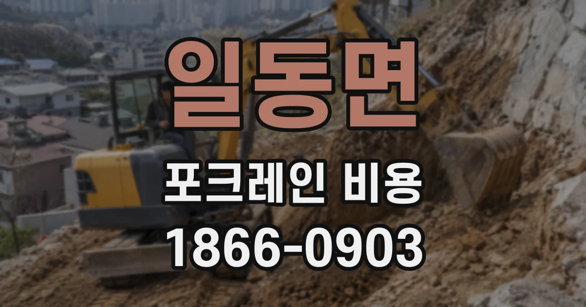 일동면 포크레인 비용