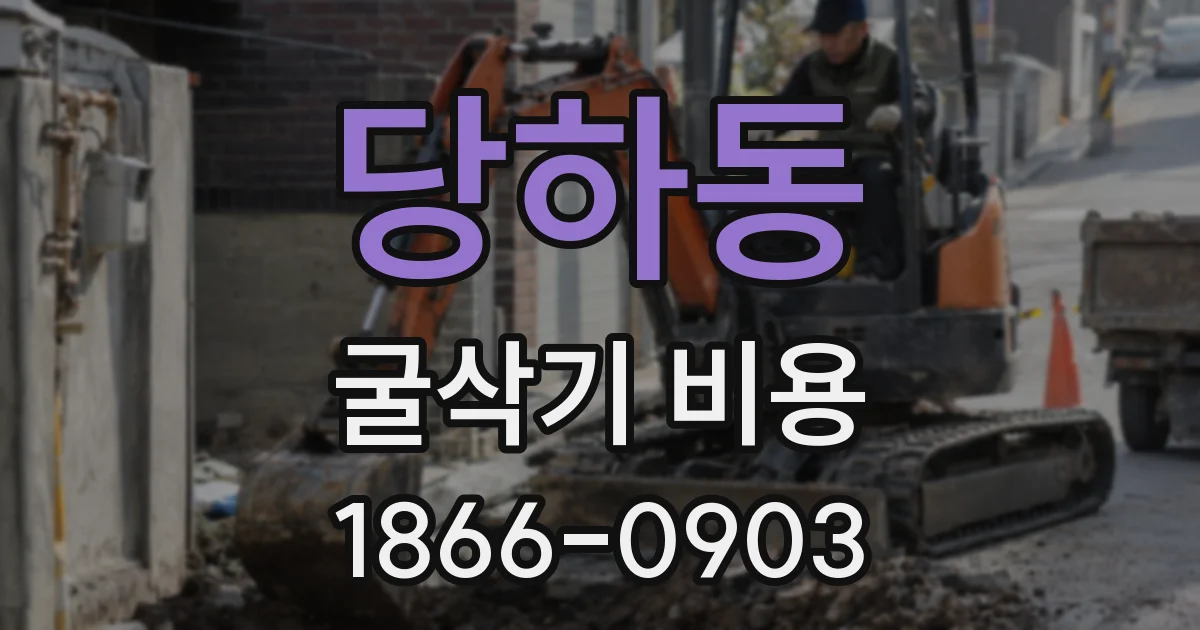 당하동 굴삭기 비용