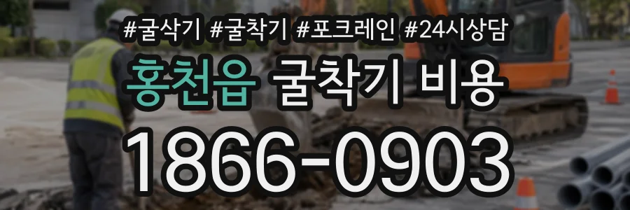 홍천읍 굴착기비용 상담 전화 1866-0903