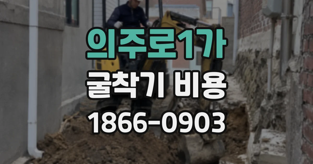 의주로1가 굴착기 비용