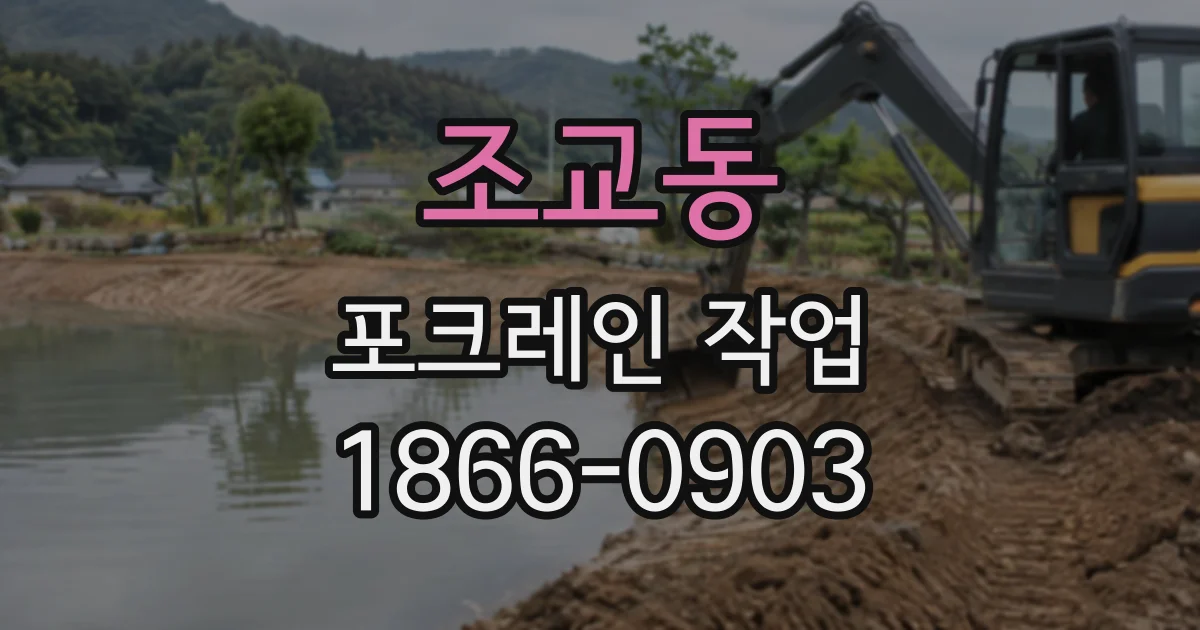 조교동 포크레인작업