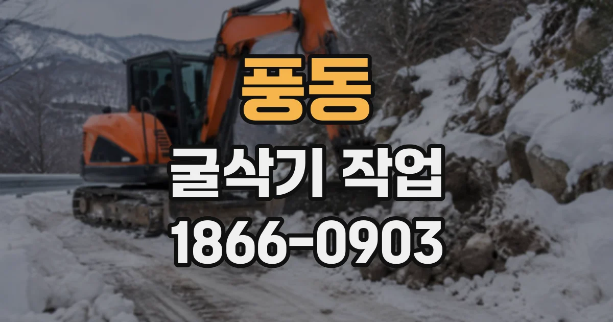 풍동 굴삭기작업