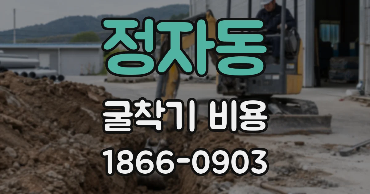 정자동 굴착기 비용
