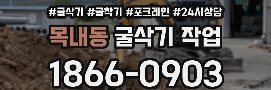 목내동 굴삭기 작업