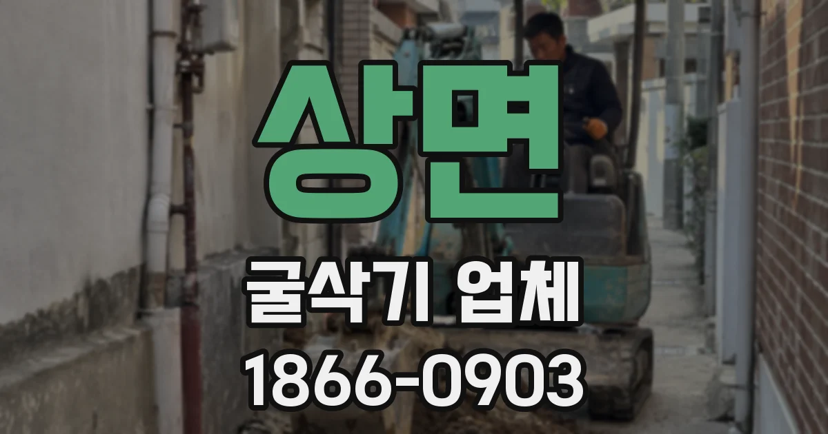 상면 굴삭기 업체