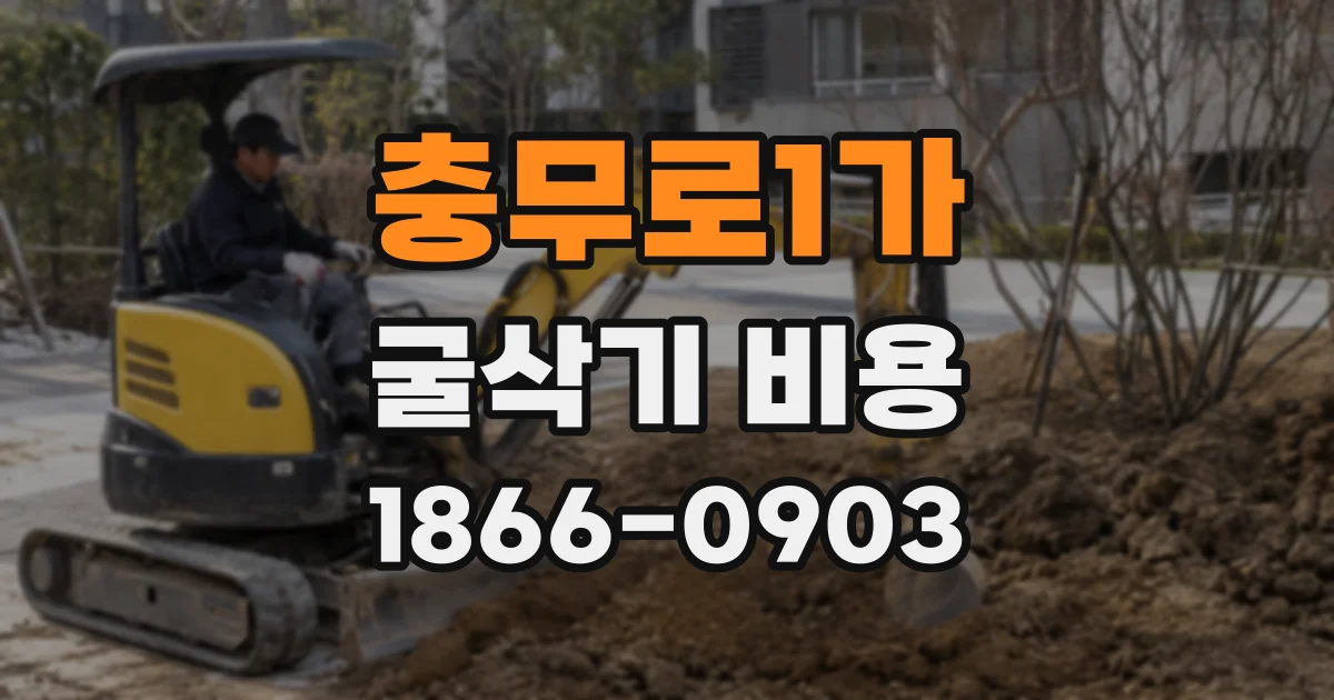 충무로1가 굴삭기 비용