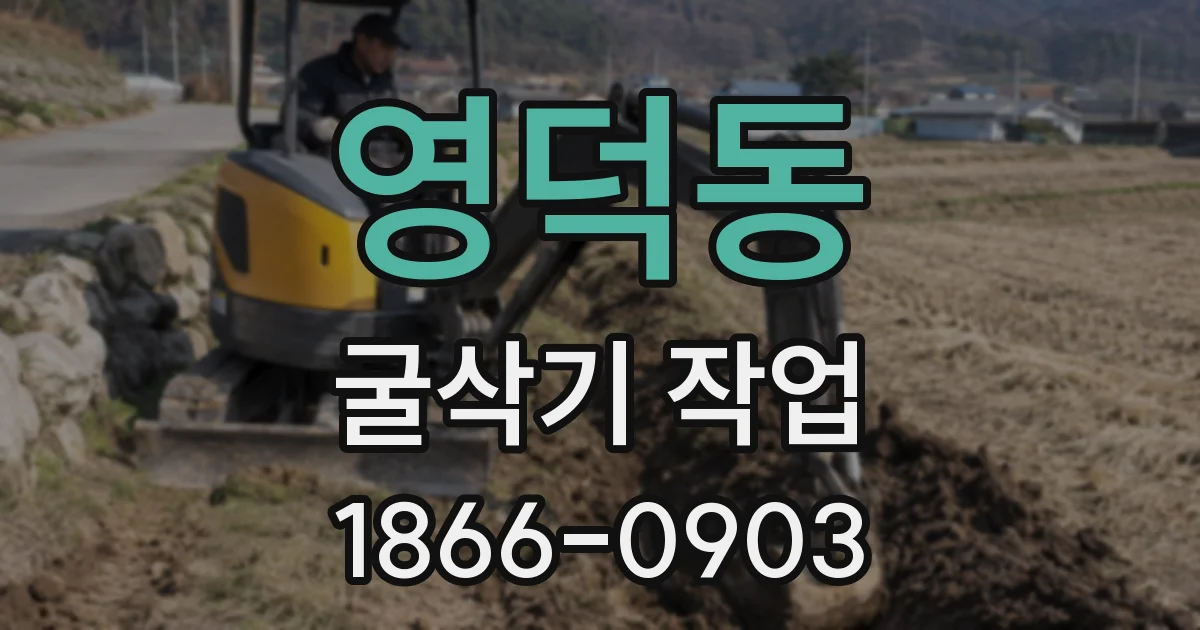 영덕동 굴삭기 작업