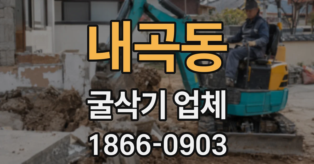 내곡동 굴삭기 업체