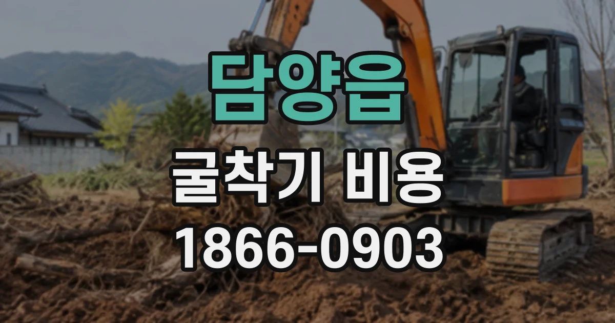 담양읍 굴착기비용