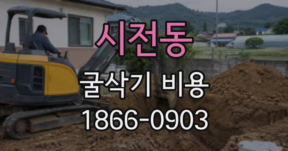 시전동 굴삭기비용
