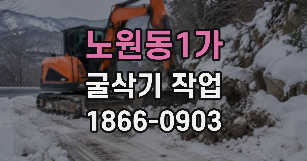 노원동1가 굴삭기작업