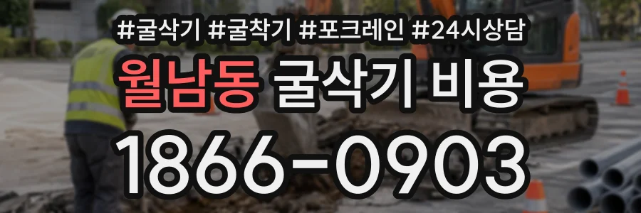 월남동 굴삭기비용 상담 전화 1866-0903