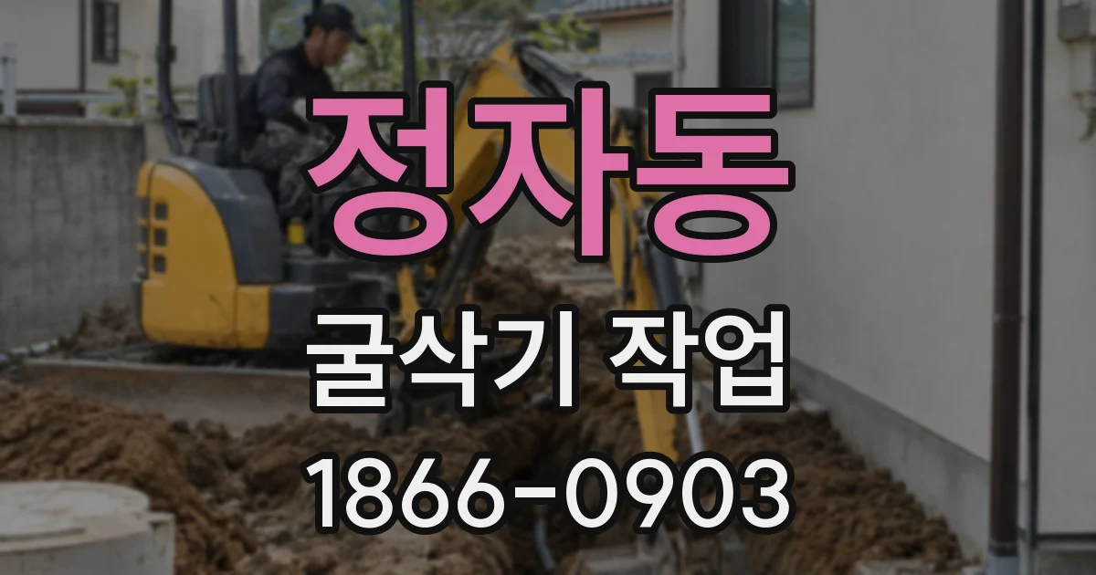 정자동 굴삭기 작업