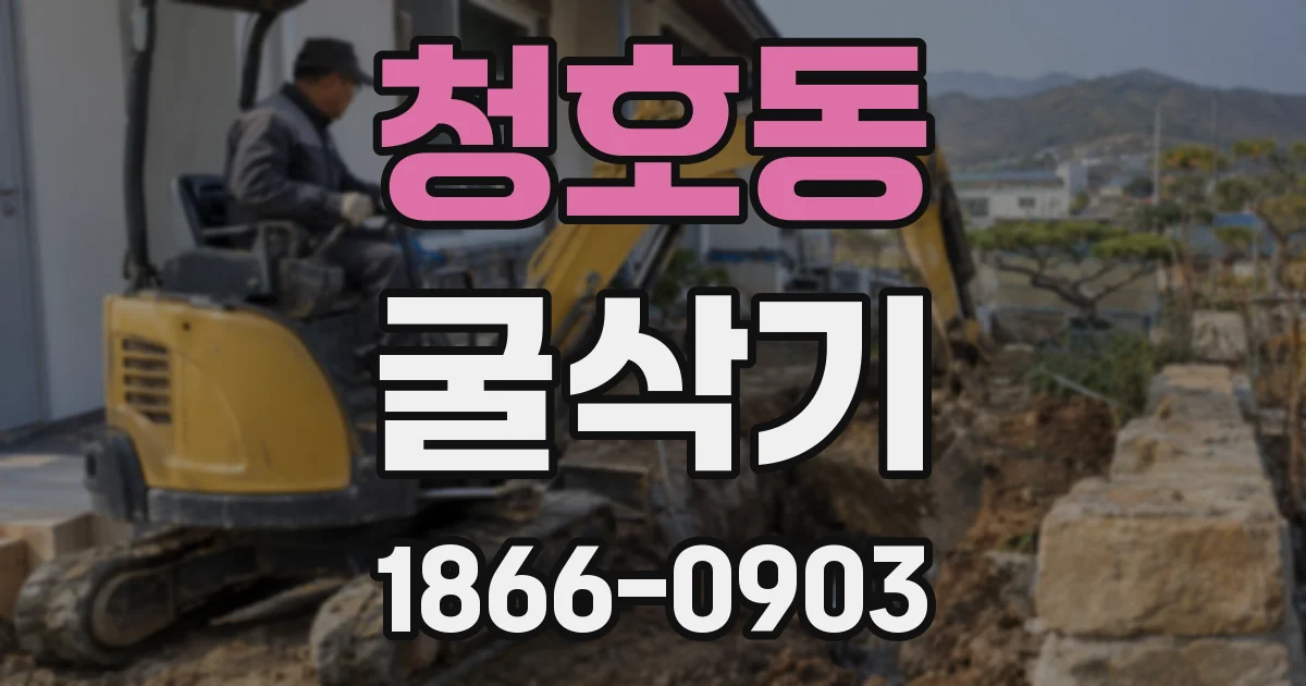 청호동 굴삭기