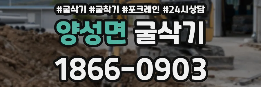 양성면 굴삭기