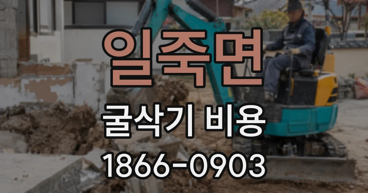 일죽면 굴삭기 비용