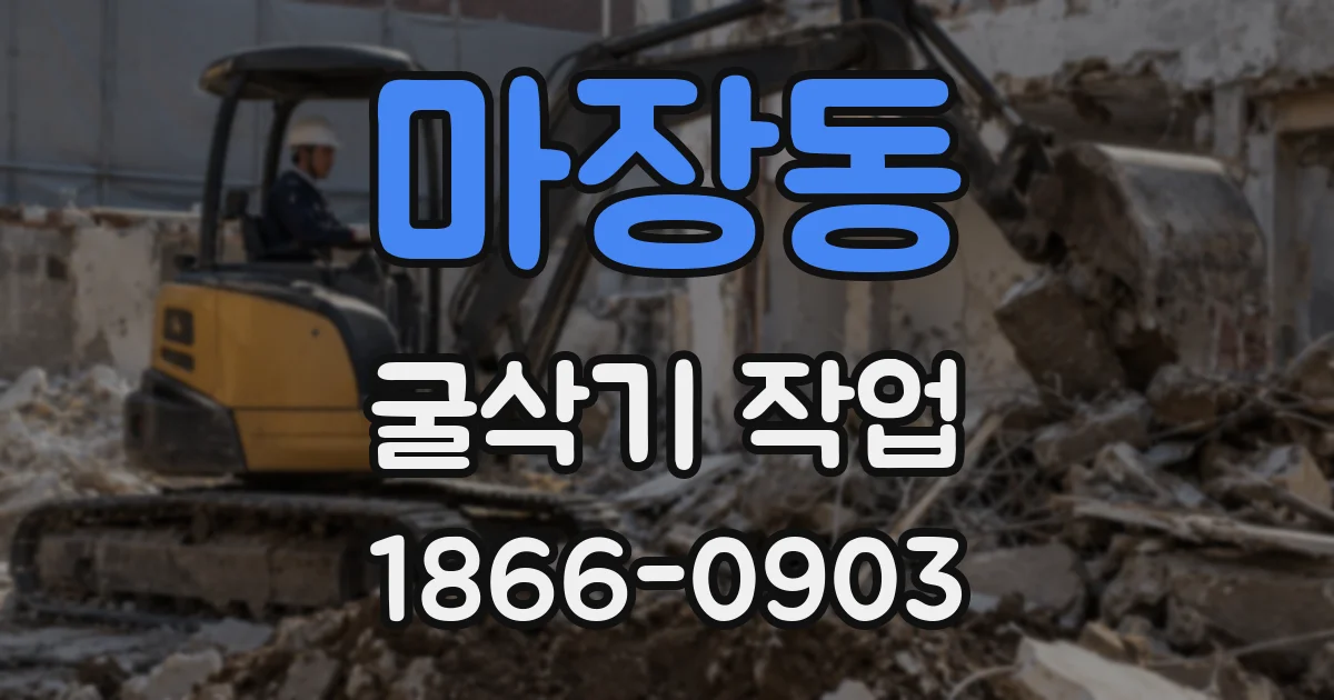 마장동 굴삭기 작업