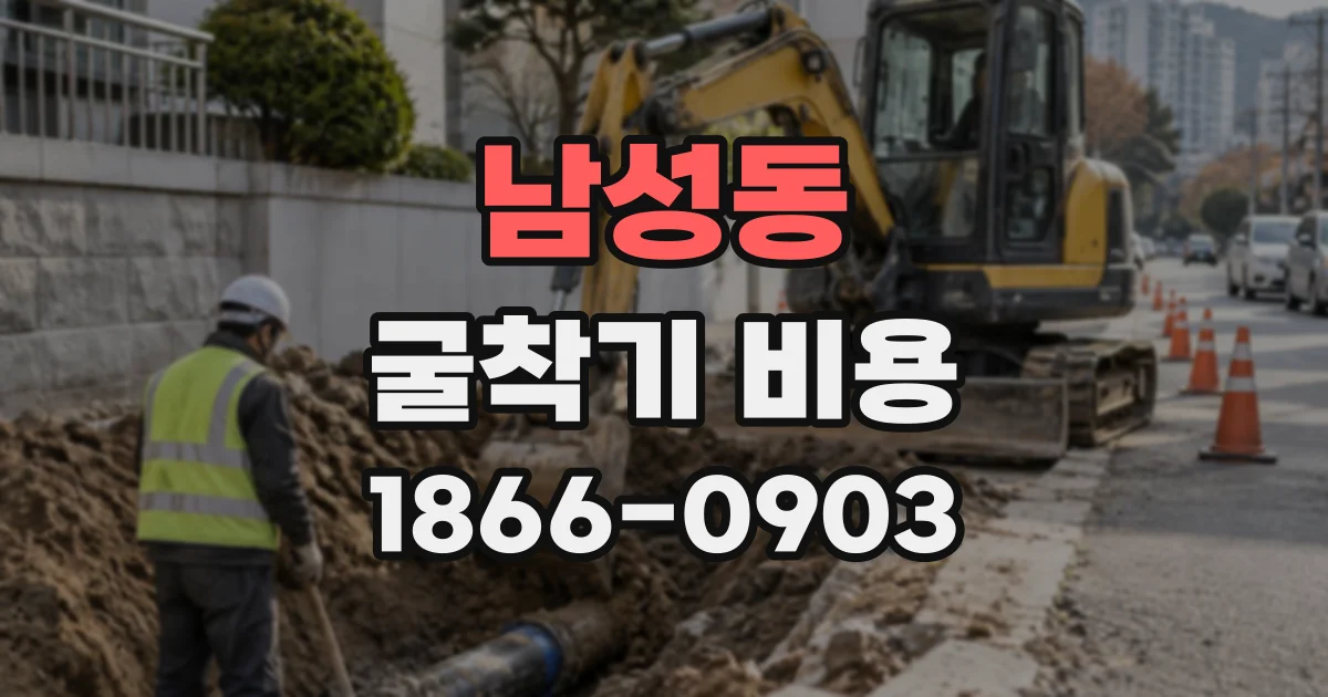 남성동 굴착기비용