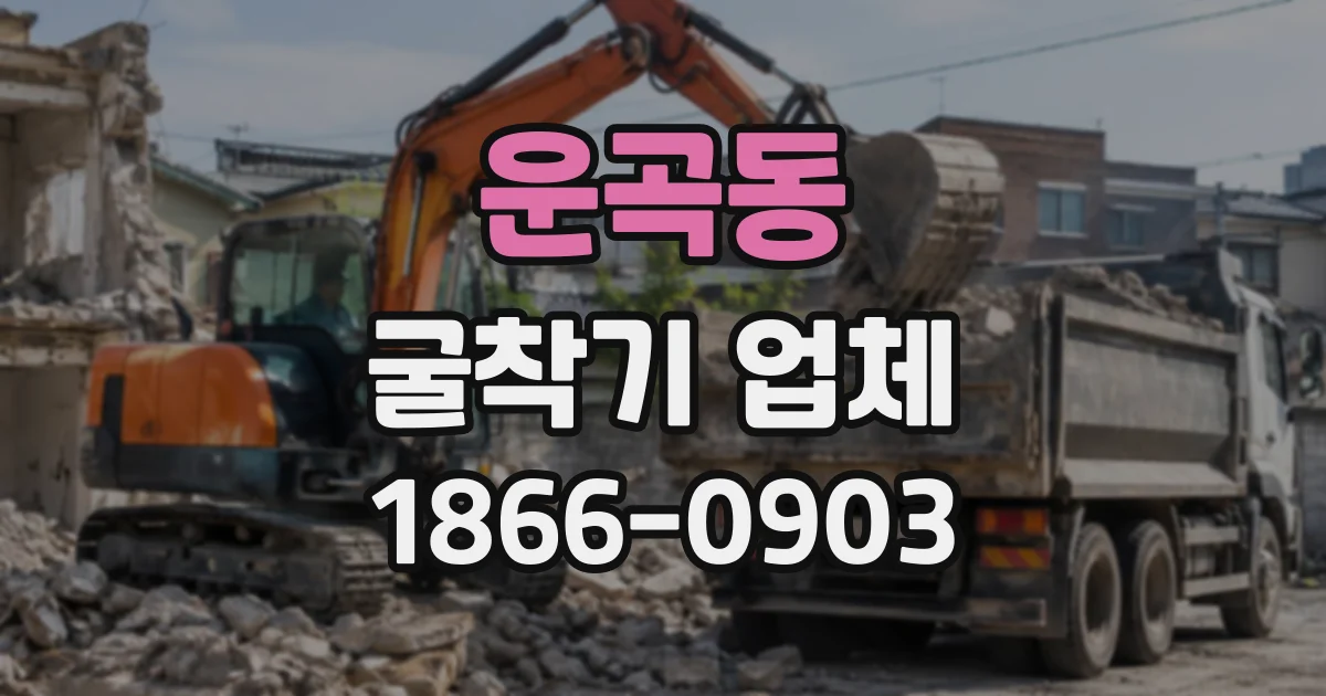 운곡동 굴착기업체