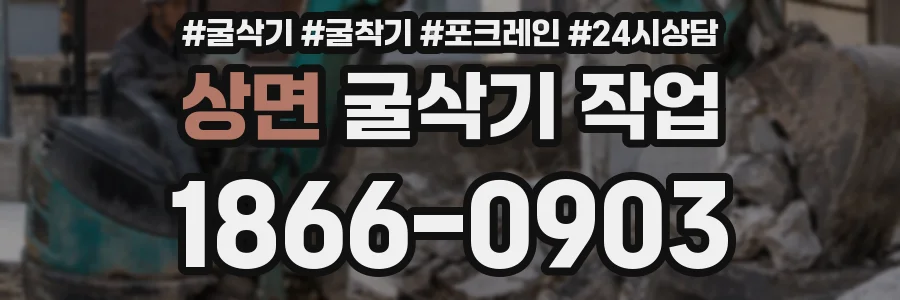 상면 굴삭기 작업