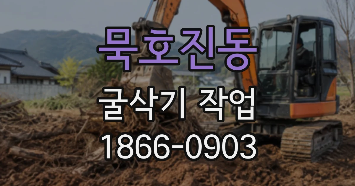 묵호진동 굴삭기작업
