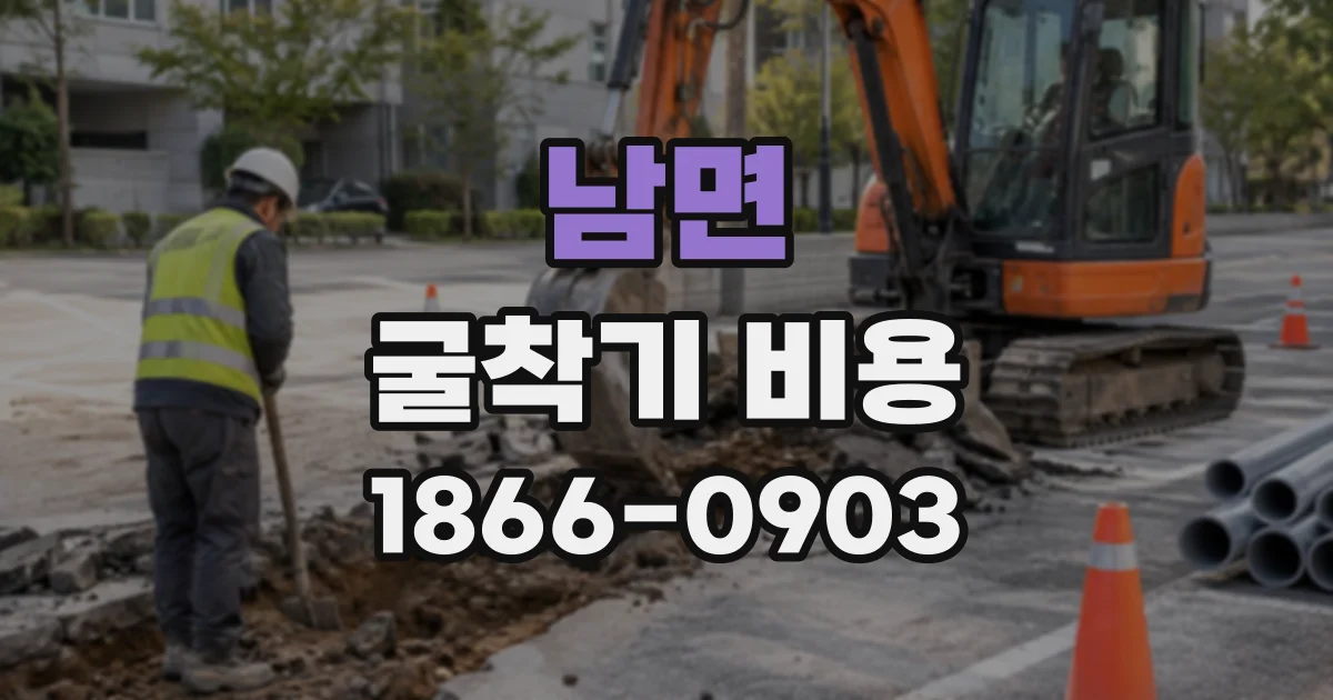 남면 굴착기비용
