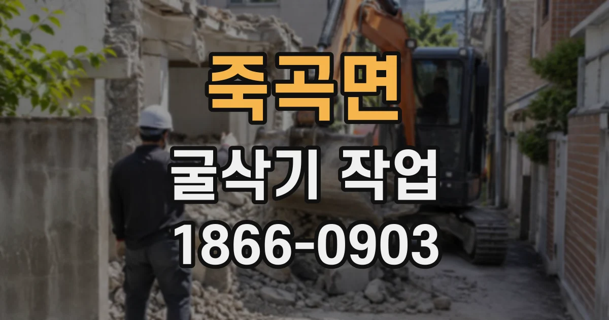 죽곡면 굴삭기작업