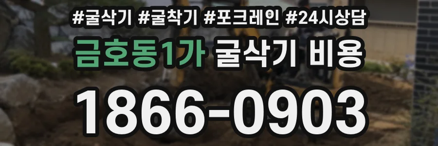 금호동1가 굴삭기 비용