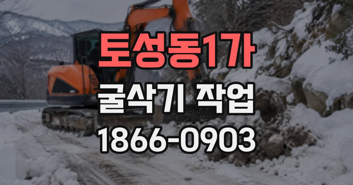 토성동1가 굴삭기작업