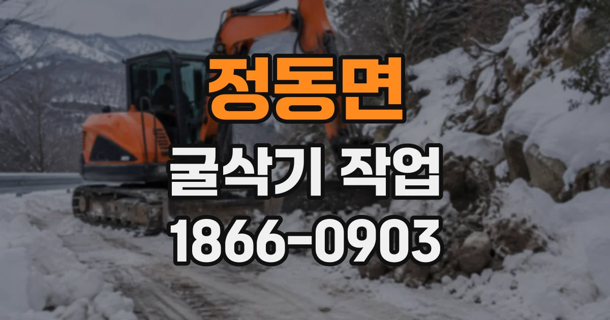정동면 굴삭기작업
