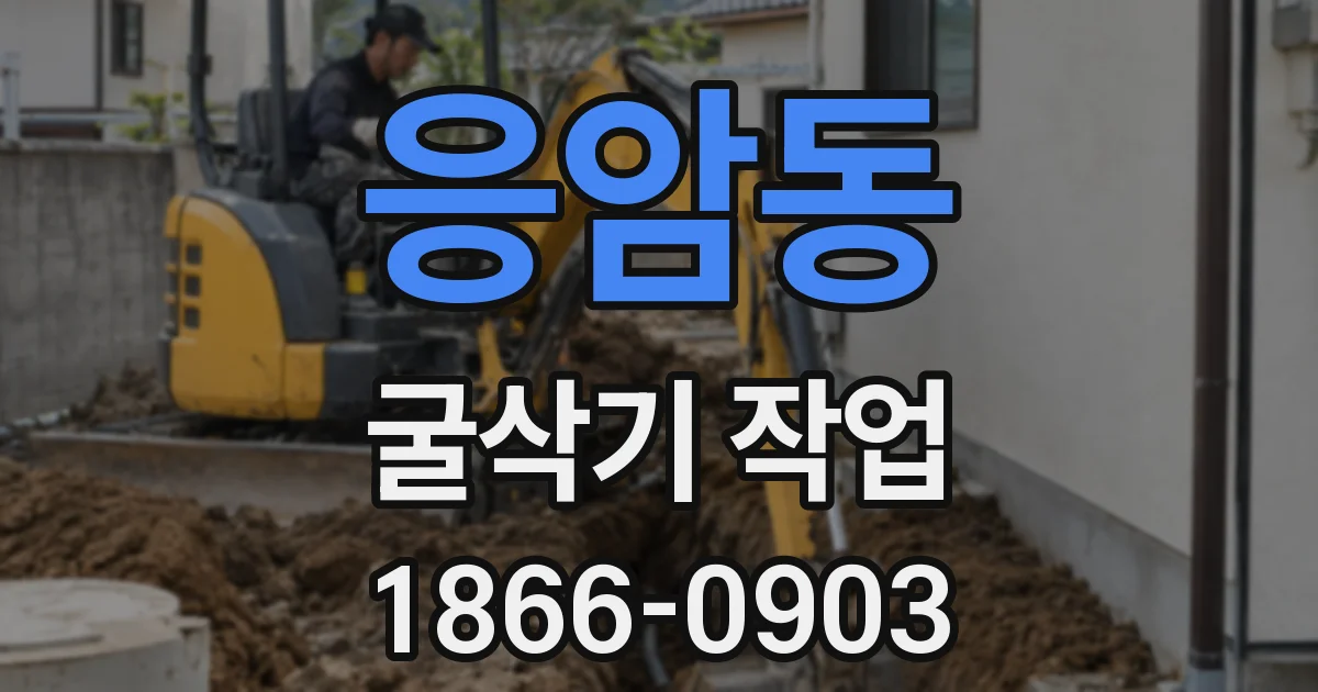 응암동 굴삭기 작업