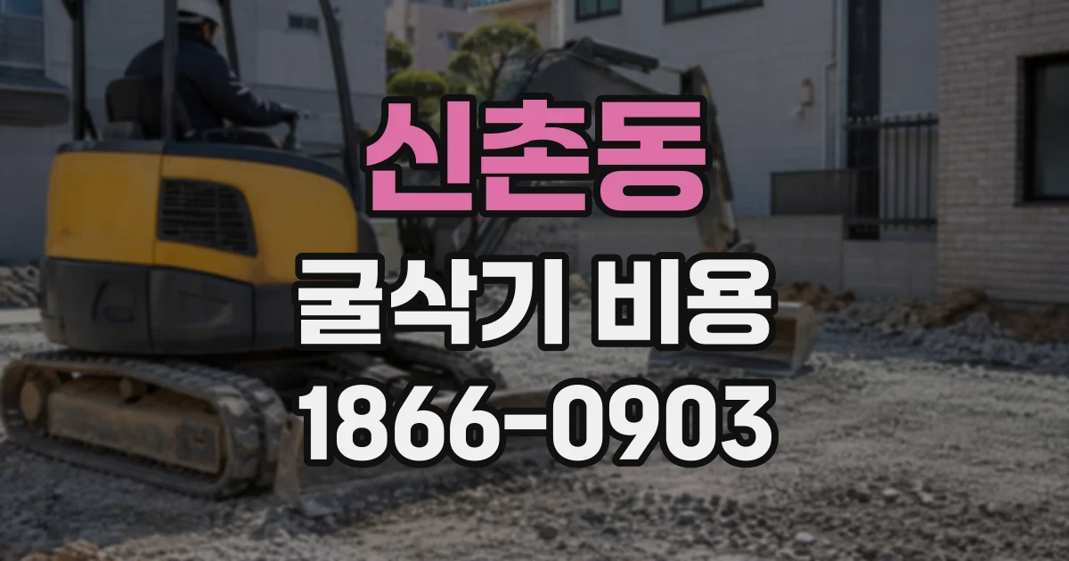 신촌동 굴삭기비용