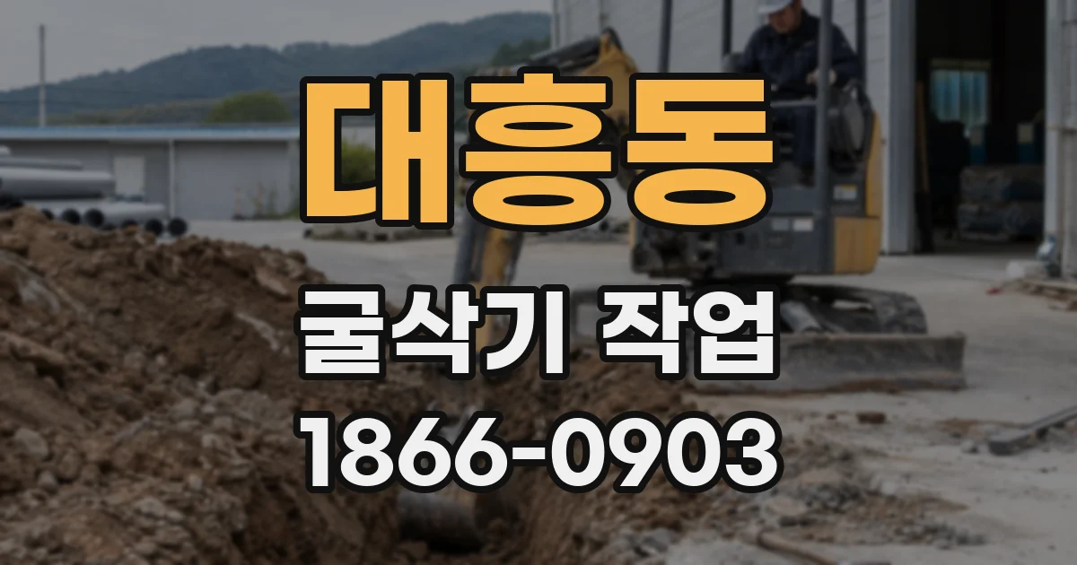 대흥동 굴삭기 작업