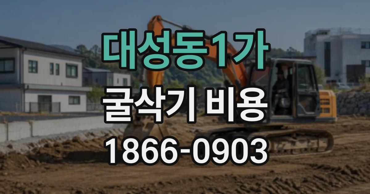 대성동1가 굴삭기비용