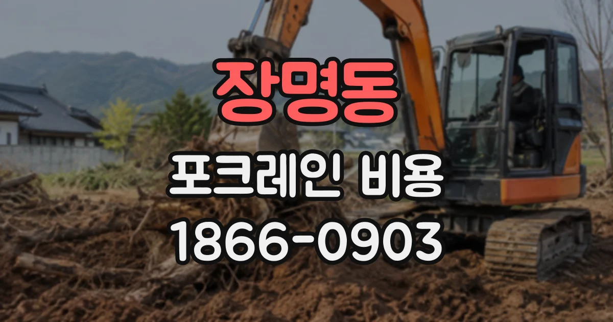 장명동 포크레인비용