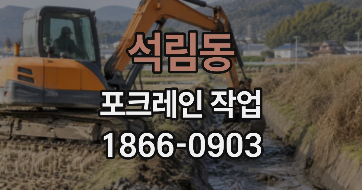석림동 포크레인작업