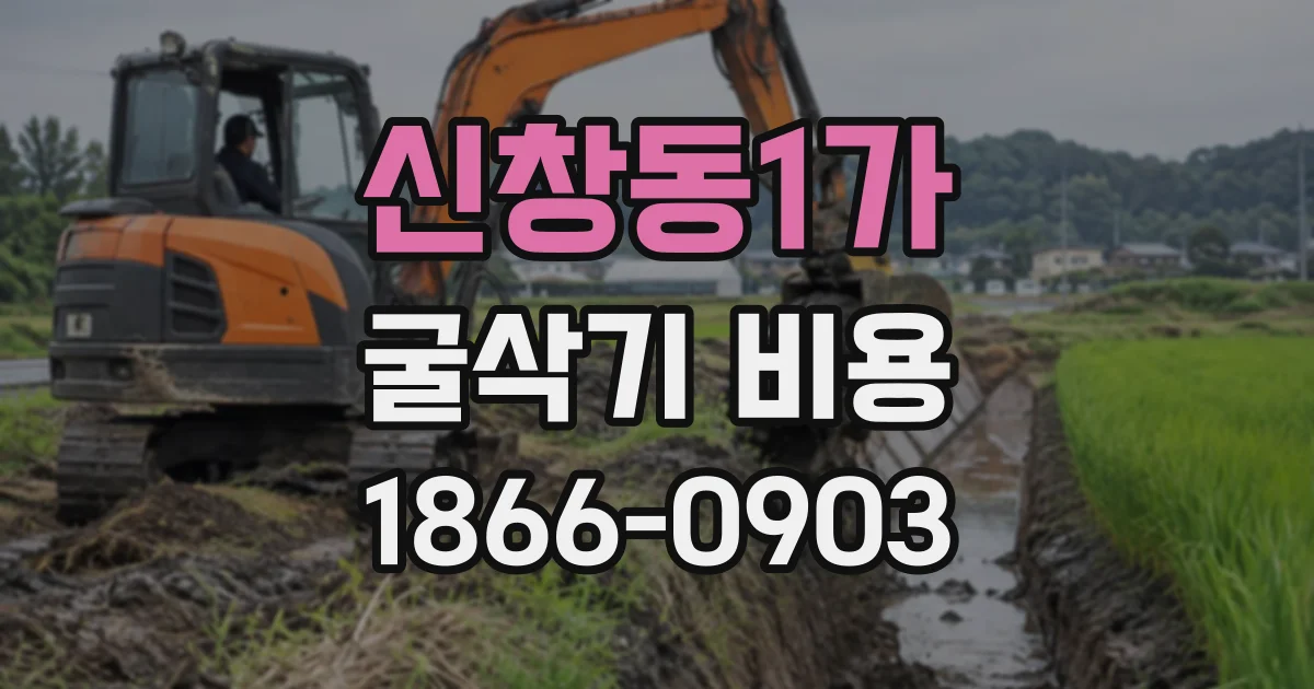 신창동1가 굴삭기비용