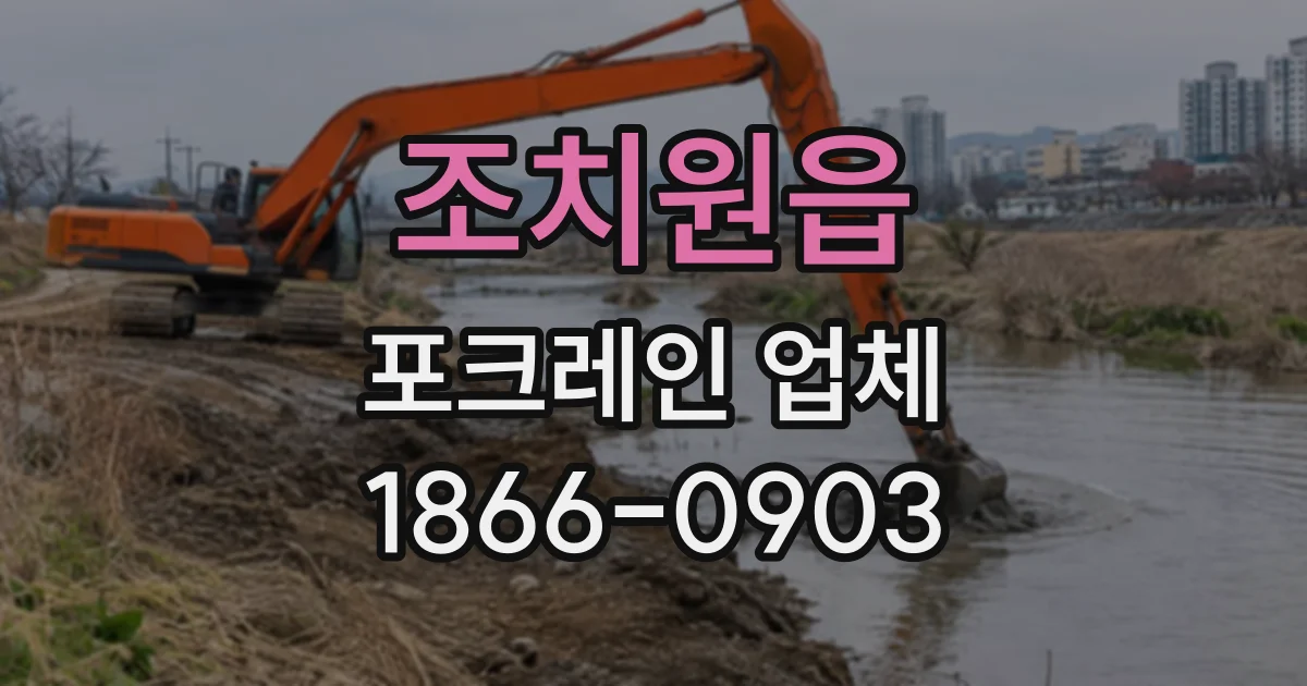 조치원읍 포크레인업체