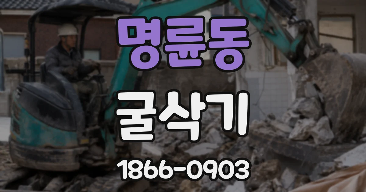 명륜동 굴삭기