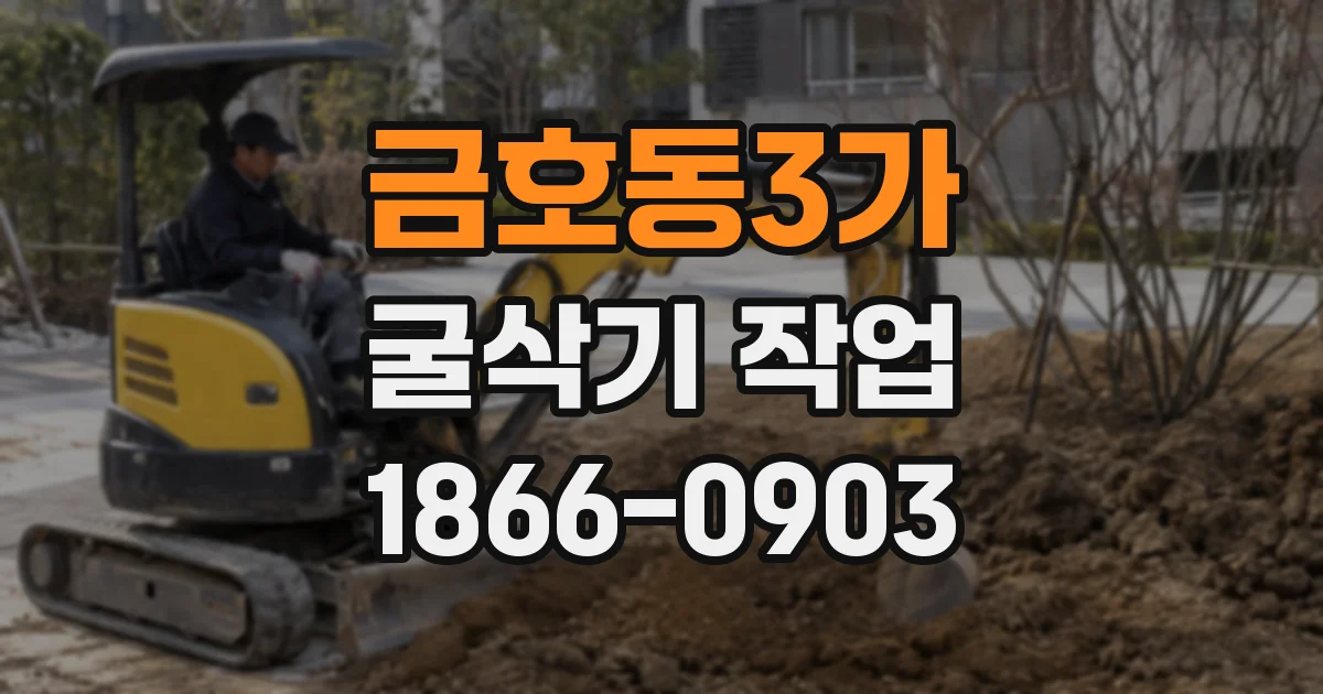 금호동3가 굴삭기 작업