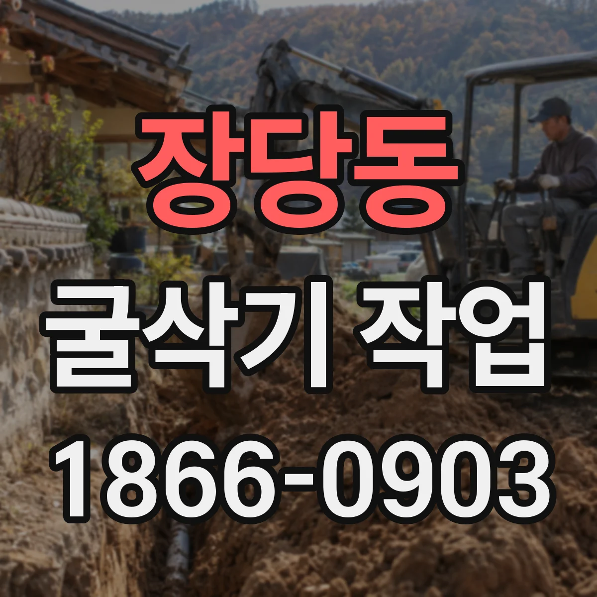 장당동 굴삭기 작업