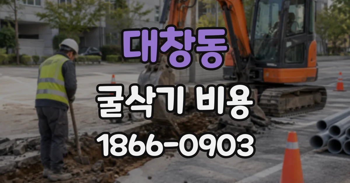 대창동 굴삭기비용