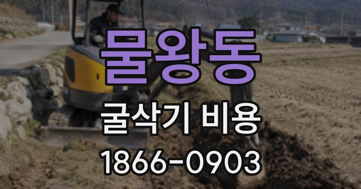 물왕동 굴삭기 비용