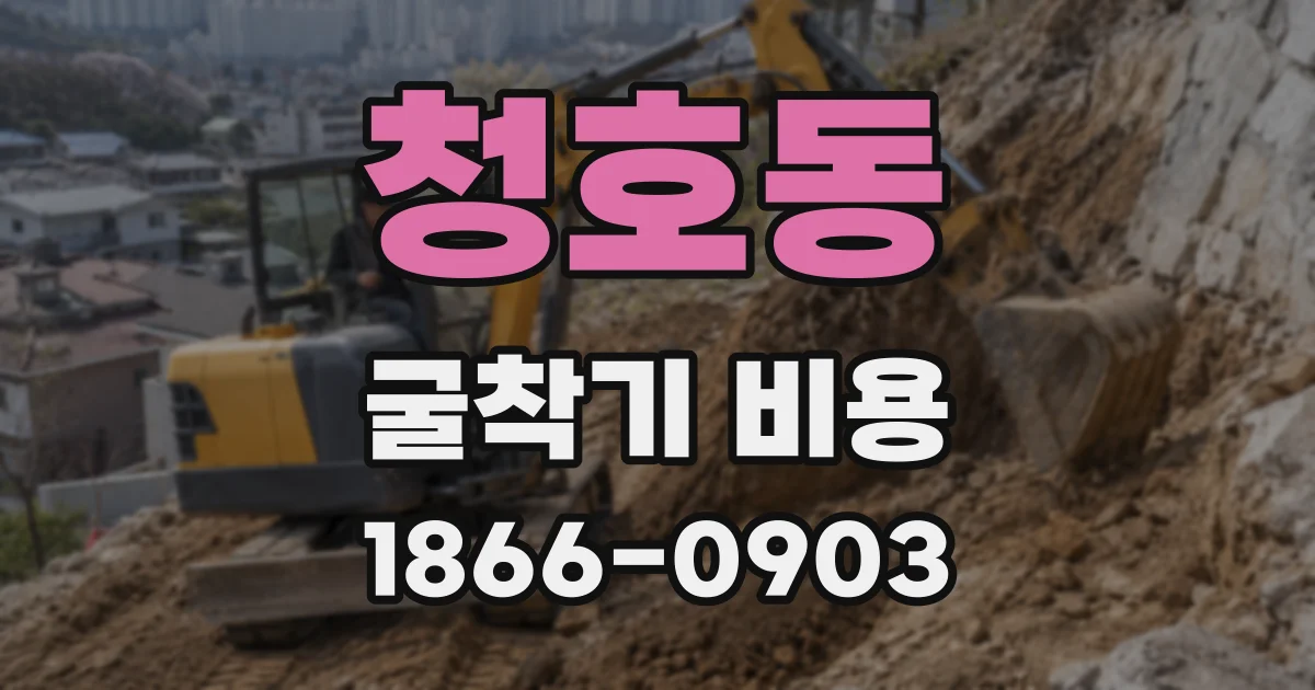 청호동 굴착기 비용