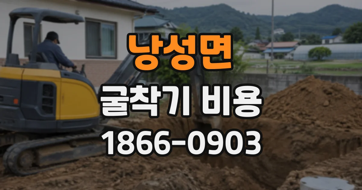 낭성면 굴착기비용